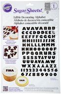 Wilton Black Alphabet, Pre-Cut Sugar Sheets Edible Decorating Paper