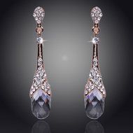 Women Gold Silver Filled Earring Crystal Drop Dangle Hook Stud Earrings Jewelry N15