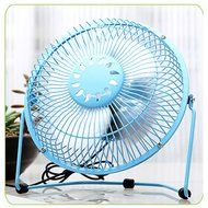 USfafa Mini Usb Table Desk Personal Fan Metal Blades Usb Cable For Laptop/Pc Powered By Netbook, Computer And... N5