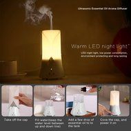 YoCoo 50ml USB Ultrasonic Essential Oil Aroma Diffuser with Time Setting, Cool Air Humidifier, Warm White LED... N3