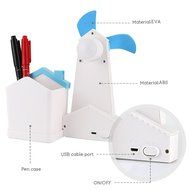 iEGrow Multifunctional Desk Mini USB Fan with Brush Pot, Photo Album 3 in 1 Function Compact Design &amp; Quiet Operation... N19