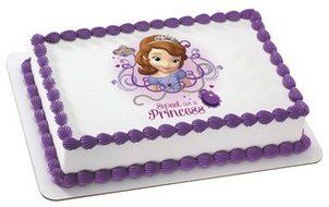 Sofia The First - Sweet as a Princess Edible Icing Image Cake Topper