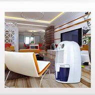 MSJ Portable Dehumidifier with 250ml/day Dehumidification 500ml Water Tank Air Dehumidifier Compact Moisture Absorber... N7