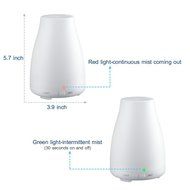 Senderwish 100ml Aromatherapy Essential Oil Diffuser Ultrasonic Air Humidifier with 7 Color LED Lamps and Adjustable... N5