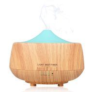 250ml Ultrasonic Cool Mist Humidifier Portable Mini Wood grain Aromatherapy Essential Oil Diffuser with 7 Color... N4