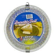 Durable Foil D21030 3 Count 8" Aluminum Deep Pie Pans (Pack of 12)