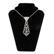 Fashion Sexy Bling Rhinestone Neck Tie Necklace for Prom Ball Bridal Party N3