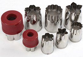 INTBUYING 8 Piece Stainless Steel Flower Shape Cake Vegetable Fruit Cookie Cutter Mold Cute Decorator For Kids... N2