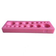 LYNCH Different Size Round Bead Shape 3D Silicone Mold for Wedding Cake Decoration,Pink