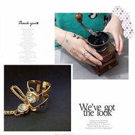 New Fashion Punk Jewelry Women Lady Rhinestone Crystal Gold Plated Ring Bracelet N2