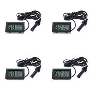 Thermometer - TOOGOO(R)4PCS Digital LCD Hygrometer Thermometer Temperature Humidity Gauge Meter Black N4