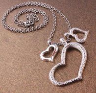 Chic Womens Love Heart Hollow Out Pendant Necklace Sweater Dress HOT SALE N2