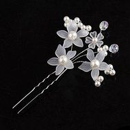 3pcs Women Bridal Wedding Crystal Rhinestone Flower Pearl Hair Pin N2