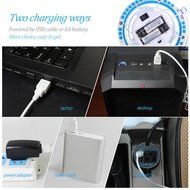Clip On Desk Fan USB Table Fans (USB OR Battery Powered, Quietness)(Blue) N22