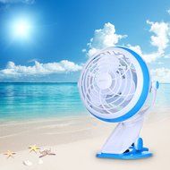 Clip On Desk Fan USB Table Fans (USB OR Battery Powered, Quietness)(Blue) N24