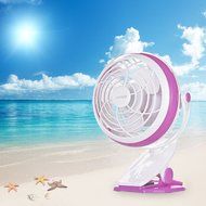 Clip On Desk Fan USB Table Fans (USB OR Battery Powered, Quietness)(Blue) N26