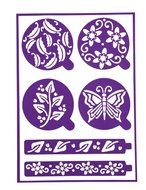 Wilton 417-5158 Stick N Stay Stencils, Hearts
