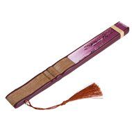 Vintage Flax Leaf Butterfly Bamboo Hand Fan Lady's Fan Pocket Fan - Purple N21