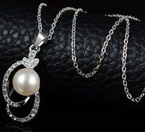 Morenitor(TM) Jewelry Set Gold Plated Pearl Pendant Necklace Dangle Earring Stud Set. N7