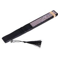 Vintage Flax Leaf Butterfly Bamboo Hand Fan Lady's Fan Pocket Fan - Purple N27