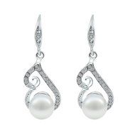 Morenitor(TM) Jewelry Set Gold Plated Pearl Pendant Necklace Dangle Earring Stud Set. N9