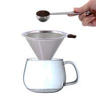 iNeibo Stainless Steel Coffee Dripper - Reusable Pour Over Filter Cone - Coffee Maker/Coffee Filter/Coffee Strainer...