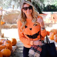Pullover Tops,Morecome Women Halloween Pumpkin Print Long Sleeve Sweatshirt N2