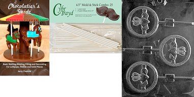 Cybrtrayd P019 Claddagh Lolly Chocolate Candy Mold with Exclusive Cybrtrayd Copyrighted Chocolate Molding Instructions...