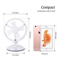 Desk Fan Mini USB Table Fan for Kids(2 Speed,Super Light,Very Safety,5 Inch)(Black) N5