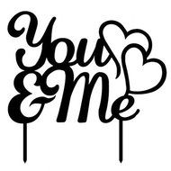 Ecape Acrylic Wedding Cake Toppers Custom Love You More Cake Toppers Cake Decoration Black Pack of 1 N4