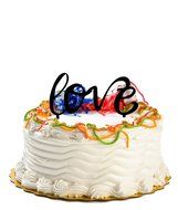 Ecape Acrylic Wedding Cake Toppers Custom Love You More Cake Toppers Cake Decoration Black Pack of 1 N5