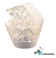 A&amp;S Creavention Vine Cupcake Holders Filigree Vine Designed Decor Wrapper Wraps Cupcake Muffin Paper Holders -... N10