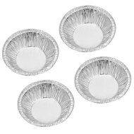 ReFaxi&reg;125Pcs Silver Aluminum Foil Cupcake Cookie Pudding Egg Tart Lined Mold Round