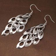 Women Fashion Jewelry 925 Silver Sterling vintage Dangle Earrings Elegant Stud C N17