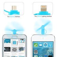 USB Phone Fan Modroid Two Ports Portable Micro USB Mini Fan, 3.5 inch Mini Fan Cooling Solution Cooler Rotating... N6