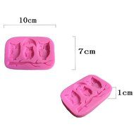 JLHua 3 Owls under Moon Fondant Mould Sugarcraft Cake Baking Decoration Tool Silicone