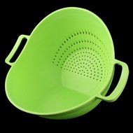uxcell Plastic Home Kitchenware Wash Rice Sieve Vegetables Basin Cleaning Tool Green