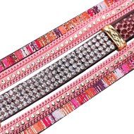 AutumnFall&reg; Women Bohemian Bracelet Woven Braided Handmade Wrap Cuff Magnetic Clasp (Gold) N5