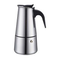 Wanxuan Stainless Steel Moka Espresso Latte Percolator Stove Top Coffee Maker Pot Latte Percolator (2 cups)