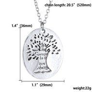 Serenity Prayer Tree Pendant Two Piece Necklace Religious Inspirational Jewelry N13