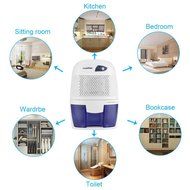 Finether 500ml Mini Energy Saving Air Dehumidifier Portable for Living Room Bathroom Kitchen Garage N9