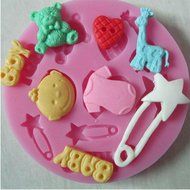GOOTRADES Baby Boy Shower Fondant Mold Silicone Sugar Craft Molds N2