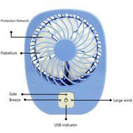 Honeyall Portable Mini Rechargeable USB Fan Vertical high speed mini fans with 3 modes Sleeping Breeze,Natural... N6