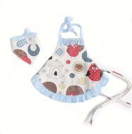 Childrens Bakeware Chef Owl Girls Toddler Kids Apron with Matching Cute Headscarf Outfit Set (18 Months to 3T... N2