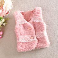 Coat ,BeautyVan Kid Baby Infant Girls Lace Sweet Winter Waistcoat Thick Warm Tops Vest Clothes (5T, Pink) N2