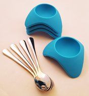 Tea Infuser with Stylish Three Leaf Silicone Handle and Stainless Steel Strainer Ball Filter includes Drip Tray... N7