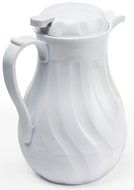 Set of 2 - White Swirl 2-Liter Thermal Coffee Carafe Includes 3 Colored Tags for Labeling Drinks, Polyurethane...