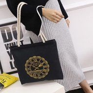 AutumnFall Fashion Cute Printing Women Girls Canvas Bags Shoulder Bag Casual Handbag (Gray) N5