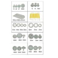 uxcell 14 Sets (46pcs) Cake Decration Tool Set Fondant cake Cutter Icing Plunger Mold Mould Sugarcraft Icing Decorating... N2