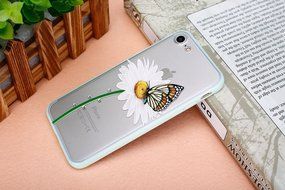 iPhone 7 Case, PHEZEN Colorful Flower Butterfly Plum Blossom Crystal Diamond Bling Hybrid Hard PC + Clear Soft... N19
